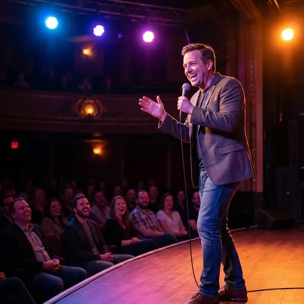 קומיקאי על הבמה